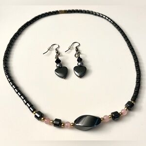 Hematite Necklace and Earrings Set